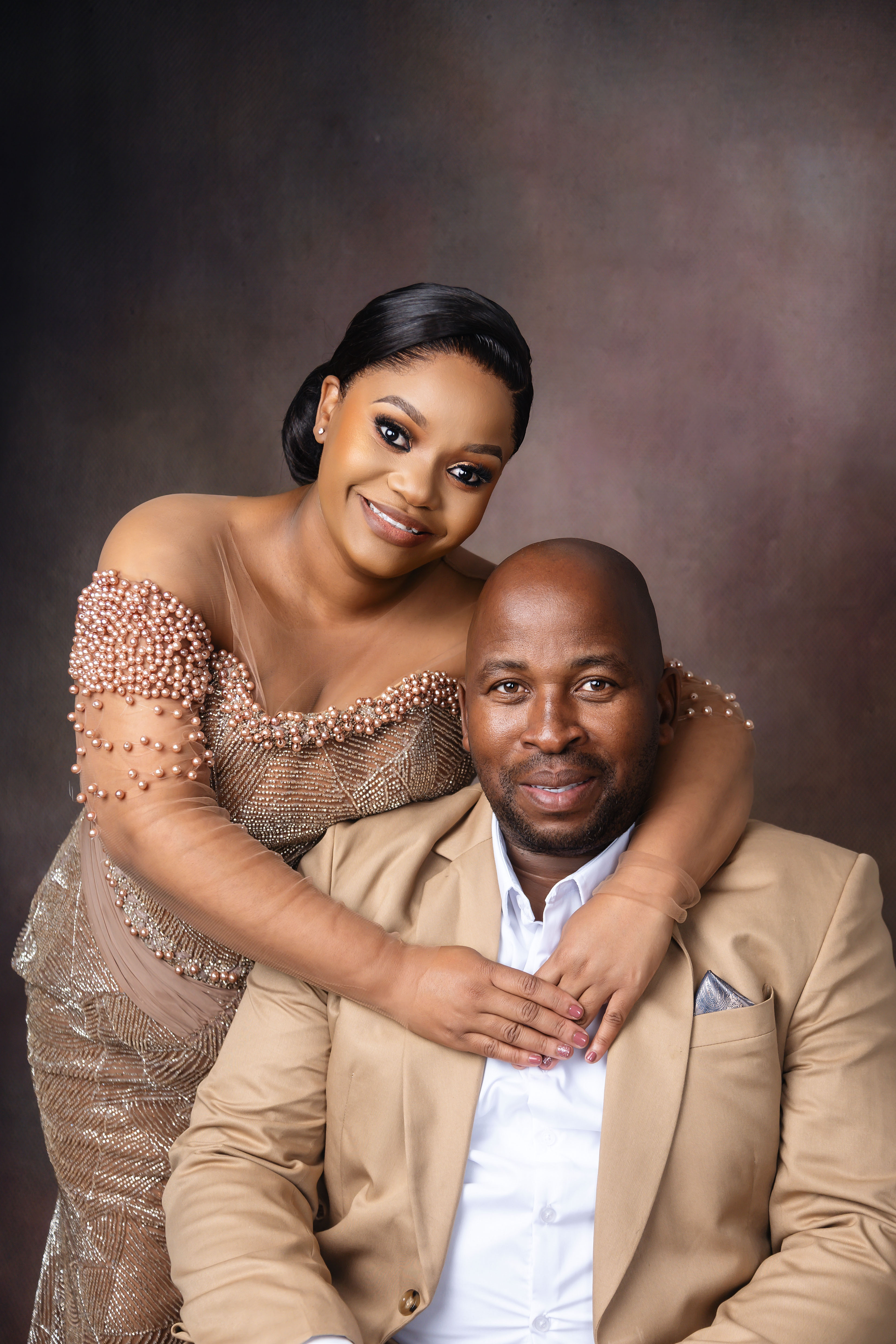 Portrait of the couple smiling